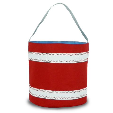 Picture of SailorBags 300-RW Bucket Bag- Red with White stripes
