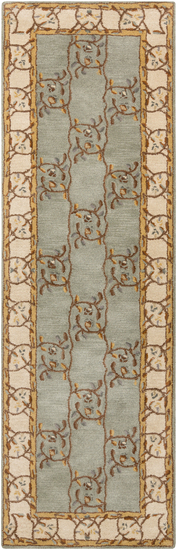 Rug CAE1100-268 2 ft. 6 in. x 8 ft. Runner Black and Gray Hand Tufted Rug
