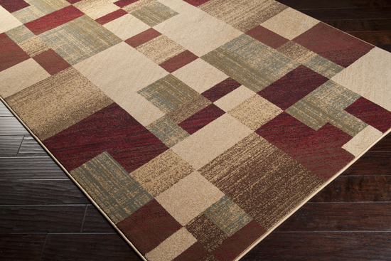 Rug RLY5006-8RD Round Light Pear Contemporary Area Rug 8 ft.