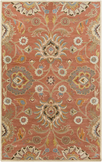 Rug CAE1107-58 5 x 8 ft. Rectangular Red and Pink Hand Tufted Area Rug