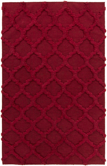 Rug KAB8008-3656 Rectangular Pompeian Red Area Rug 3 ft. 6 in. x 5 ft. 6 in.