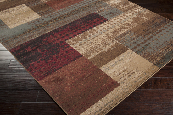 Rug RLY5004-1013 Rectangle Light Pear Contemporary Area Rug 10 x 13 ft.