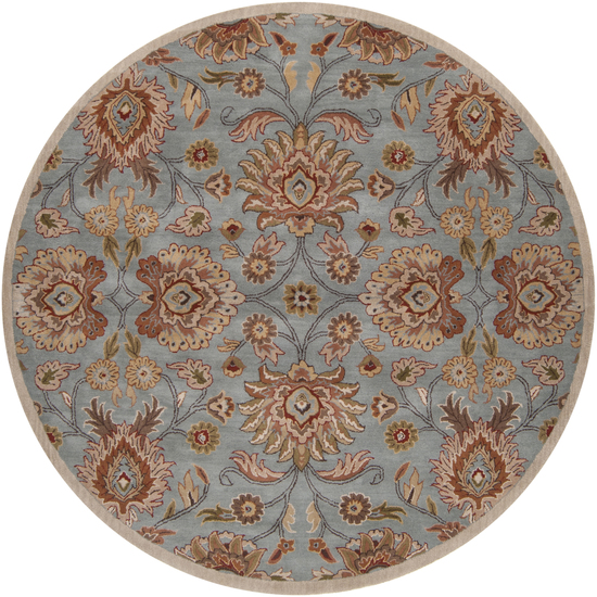 Rug CAE1052-8RD 8 ft. Round Blue and Purple Hand Tufted Area Rug