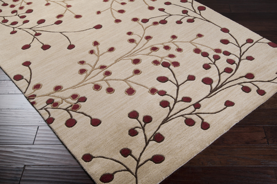 Rug ATH5053-99RD Dark Beige Transitional Hand Tufted Area Rug 9 ft. 9 in. Round