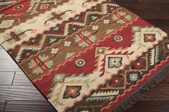 Rug JT8-913 Rectangular Ketchup Flatwoven Area Rug 9 x 13 ft.