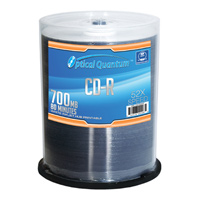 Picture of Optical Quantum OQCD52WIP 100 Pack 52x 80 MIN 700 MB CD-R Blank Media White Inkjet Printable