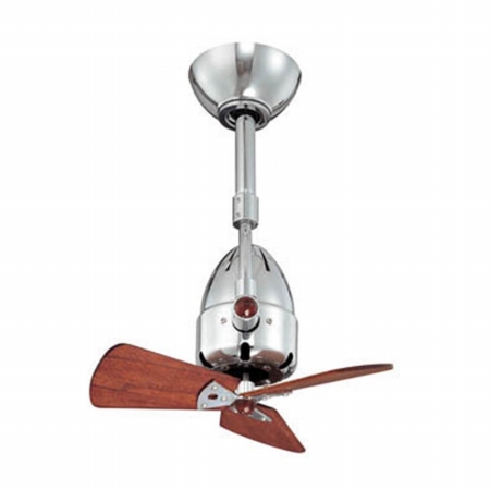 Picture of Matthews Fan Co DI-CR-WD Diane Ceiling Fans with Chrome Motor and Wood Standard Blades