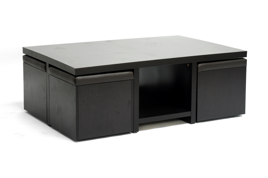 CT-1190-CTS-1190 Prescott Modern Table and Stool Set with Hidden Storage