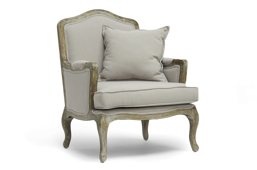 Picture of Wholesale Interiors TA2256-Beige Constanza Classic Antiqued French Accent Chair