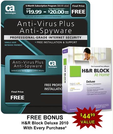 Picture of Computer Associates 148125 CA AntiVirus Plus Software - 6 Month Subscription. Bonus&#44; Free H&R Block At Home Deluxe