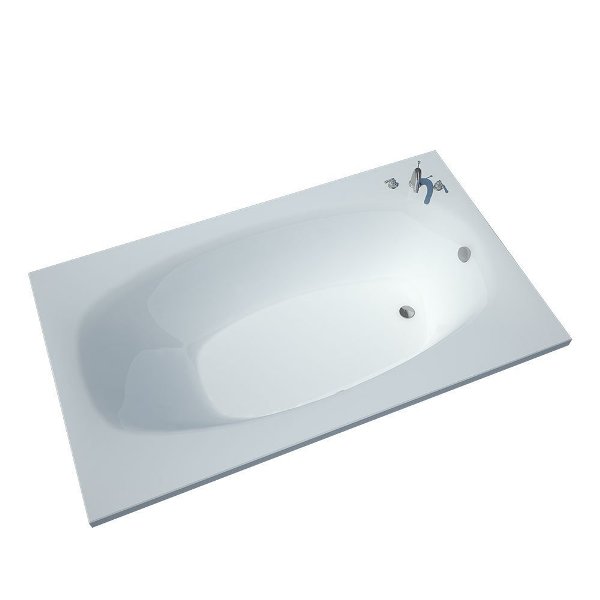 Tubs 4272P Polaris 42 x 72 x 23 - Inch Rectangular Soaking Bathtub
