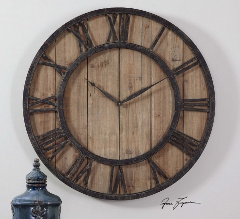 Picture of 212 Main 06344 212 Main Powell Wooden Wall Clock