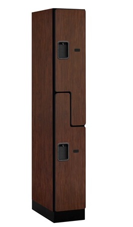 Salsbury Assembledlocker- Mahogany - 2 Tier- 12X21X76