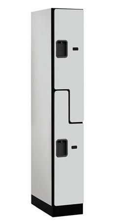 Salsbury 37161GRY Assembled Locker- 2 Tier- 12X21X76- Gray