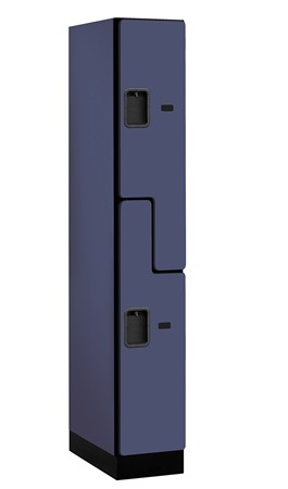 Salsbury 37161BLU Assembled Locker- 2 Tier- 12X21X76- Blue