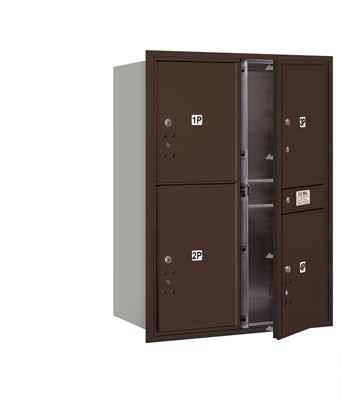 Salsbury 3711D-4PZFP 4C Horizontal Mailbox Includes Master Commercial Locks - 11 Door H