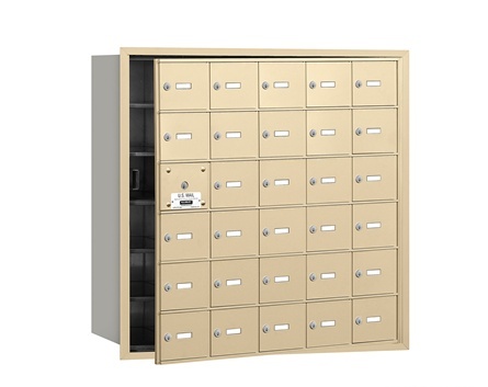 Salsbury  Salsbury 4Bplus Horizontal Mailbox 30 A Doors - 29 Usable - Sandstone - Front Loading - Usps Access
