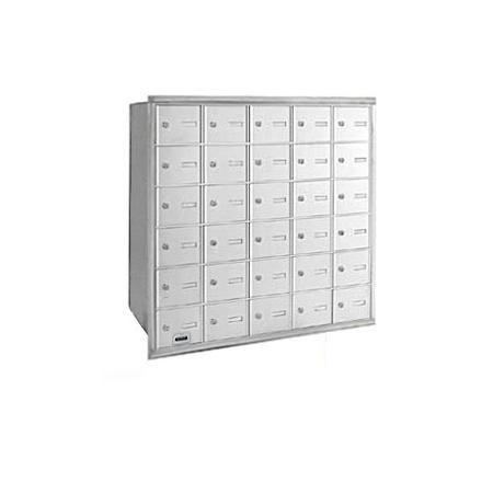 Salsbury 3630ARP Salsbury 4Bplus Horizontal Mailbox 30 A Doors - Aluminum - Rear Loading - Private Access