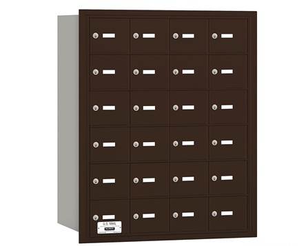 Salsbury 3624ZRU Salsbury 4Bplus Horizontal Mailbox 24 A Doors - Bronze - Rear Loading - Usps Access