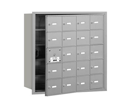 Salsbury  Salsbury 4Bplus Horizontal Mailbox Includes Master Commercial Lock - 20 A Doors - 19 Usable - Aluminum - Front Loading - Private Access