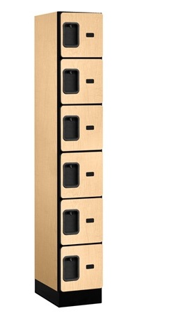 Salsbury Designer Wood Locker Six Tier Box Style - Maple