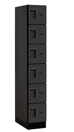 Salsbury  Designer Wood Locker Six Tier Box Style - Black
