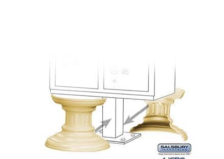 Salsbury 3386SAN Regency Decorative Pedestal Cover Short - Sandstone