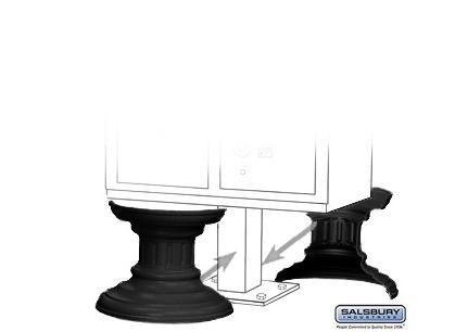 Salsbury Regency Decorative Pedestal Cover Short - Black