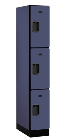 Salsbury  Designer Wood Locker Triple Tier - Blue