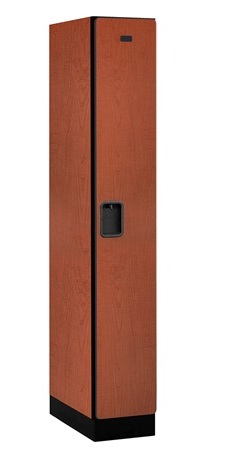 Picture of Salsbury 31161CHE Designer Wood Locker Single Tier - 1 Wide - 6 Feet High - 21 Inches Deep - Cherry
