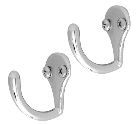 Picture of Salsbury 31087 Wall Hooks Set Of Two - 2 For 12 Inch Wide And 15 Inch Wide Wood Cubbies - Silver