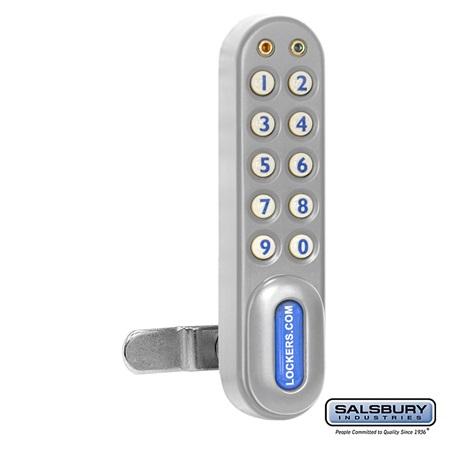 Picture of Salsbury 3090SLV Electronic Lock For Designer Wood Storage Cabinet Door - Silver