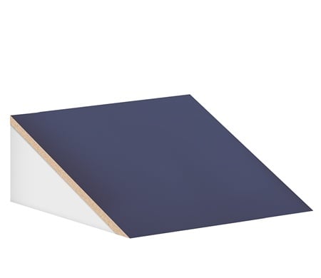 Salsbury Sloping Hood Open Access Designer Wood Locker - Blue - 18 Inches Deep