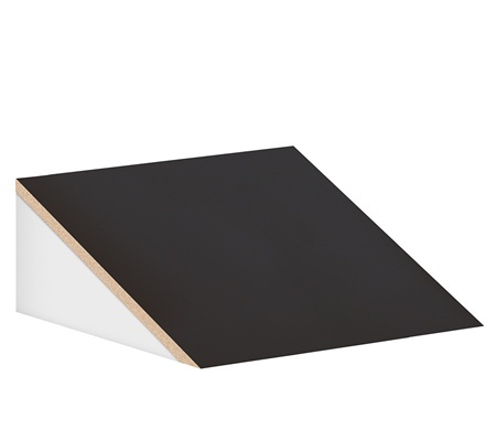 Salsbury Sloping Hood Open Access Designer Wood Locker - Black - 18 Inches Deep