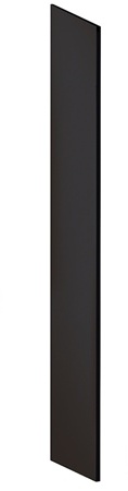 Salsbury Side Panel Open Access Designer Wood Locker - 18 Inches Deep - With Sloping Hood - Black