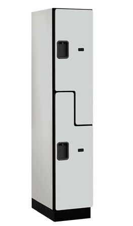 Salsbury Extra Wide Designer Wood Locker Double Tier S Style - Gray