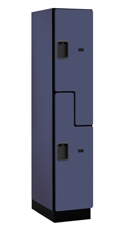 Salsbury Extra Wide Designer Wood Locker Double Tier S Style - Blue