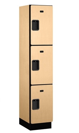 Salsbury Extra Wide Designer Wood Locker Triple Tier - Maple - Each