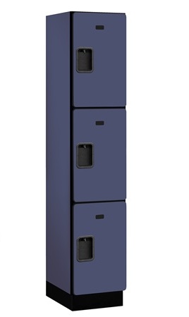 Salsbury  Extra Wide Designer Wood Locker Triple Tier - Blue - Each