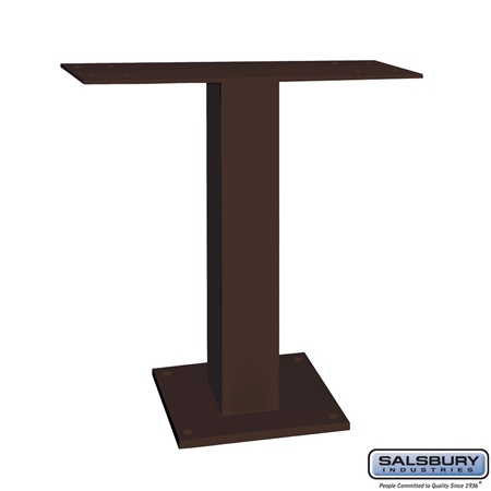 Salsbury Pedestal For 6 & 7 Door High Surface Mounted Cell Phone Lockers Bronze