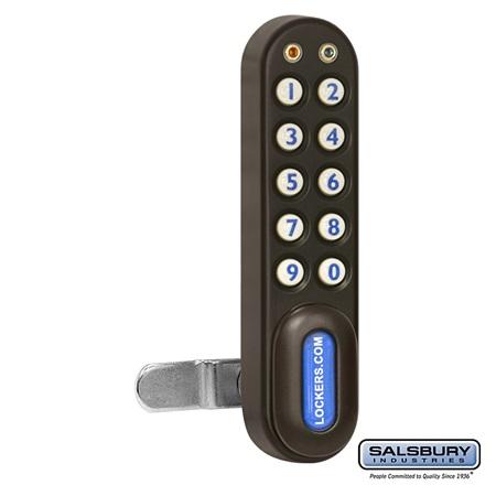 Salsbury  Electronic Lock For Solid Oak Executive Wood Locker Door - Black