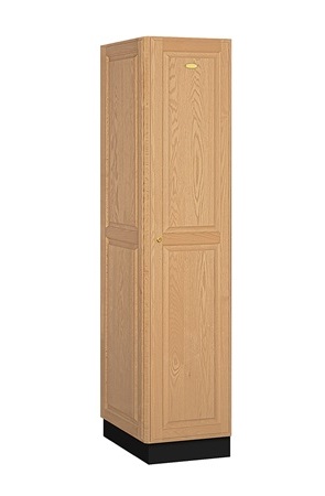Picture of Salsbury 11161LGT Solid Oak Executive Wood Locker Single Tier - 1 Wide - 6 Feet High - 21 Inches Deep - Light Oak