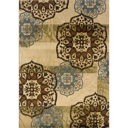 Oriental Weavers Hudson 2797C 10x13 Rectangle - Beige/ Blue-Polypropylene