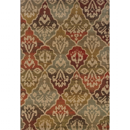 Oriental Weavers Casablanca 4442C 10x13 Rectangle - Multi/ Beige-Nylon/PolyP