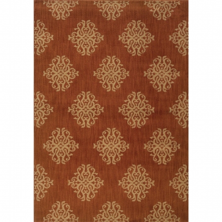 Oriental Weavers Kasbah 3835B 10x13  Rectangle - Orange/ Beige-Nylon