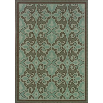 Oriental Weavers Montego 2335L 2x4 Rectangle - Blue/ Brown-Polypropylene