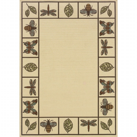 Picture of Oriental Weavers Montego 2266W 4x6  Rectangle - Ivory/ Brown-Polypropylene