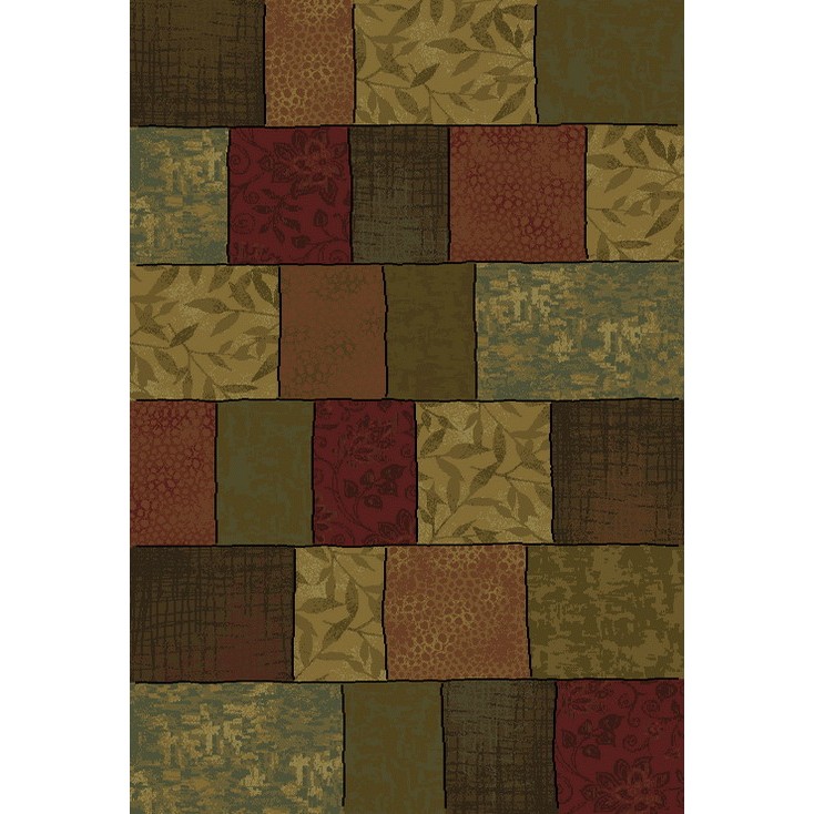 Oriental Weavers Hudson 030C1 4x6 Rectangle - Green/ Red-Polypropylene