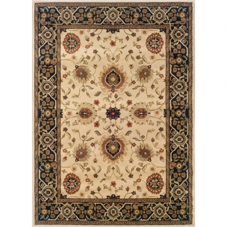 Oriental Weavers Hudson 1338C 4x6  Rectangle - Beige/ Black-Polypropylene