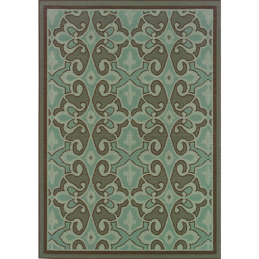 Oriental Weavers Montego 2335L 6x9 Rectangle - Blue/ Brown-Polypropylene